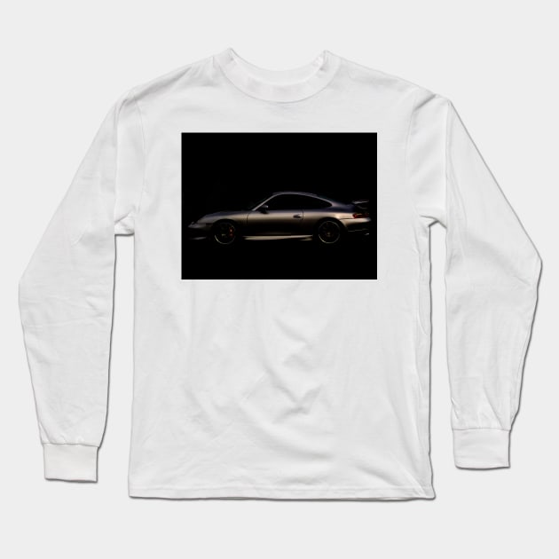 Silver Porsche 911 996 Long Sleeve T-Shirt by captureasecond